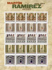 The Martín Ramírez stamps pane