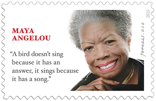 The Maya Angelou stamp.