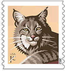 The Bobcat 1-cent stamp