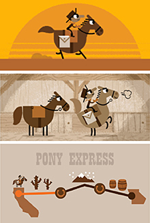Saddle up with the new online Pony Express game.