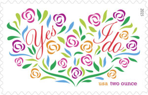 The Yes, I Do 2-ounce stamp