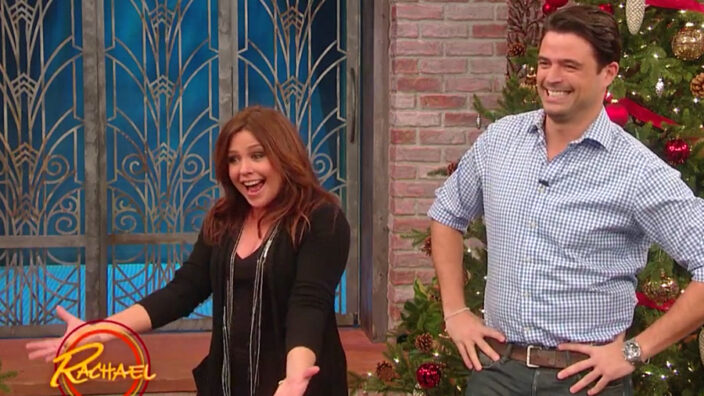 Rachael Ray and John Gidding introduce the segment featuring USPS.