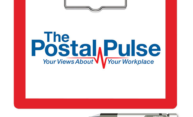 The Postal Pulse logo on a clipboard.