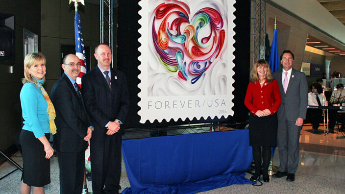 Quilled Paper Stamp dedication