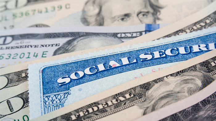 Social Security card and cash