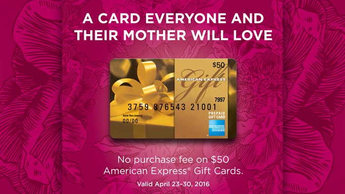 American Express Mother's Day giftcard