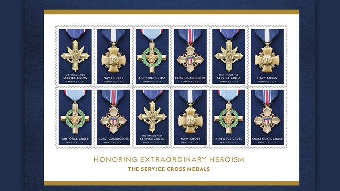 The Honoring Extraordinary Heroism: Service Cross Medals stamps