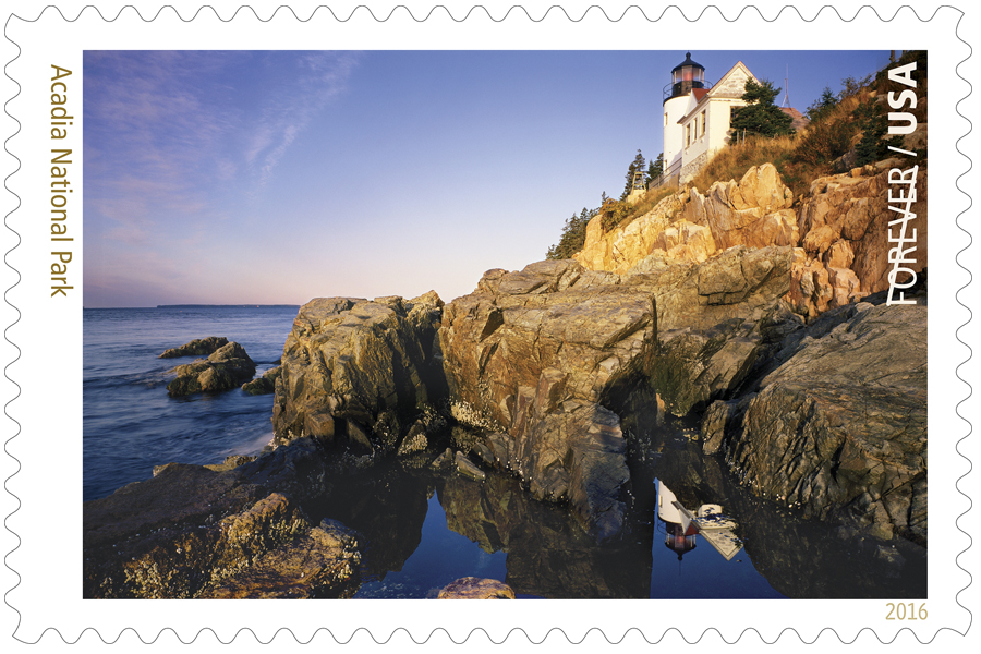 The Acadia National Park stamp