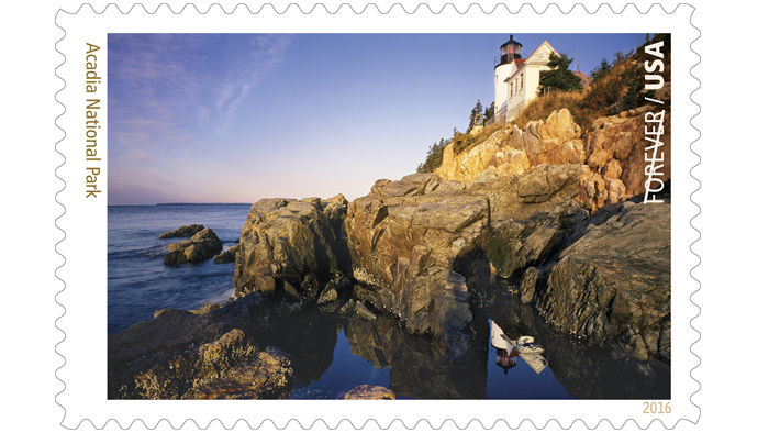 The Acadia National Park stamp