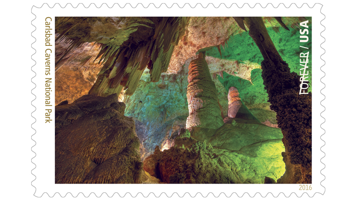 The Carlsbad Cavern National Park stamp