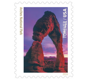 The Arches National Park stamp