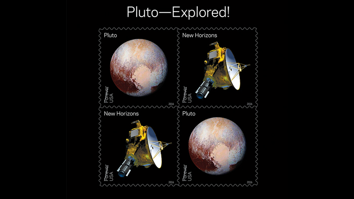 The Pluto Explored! stamp