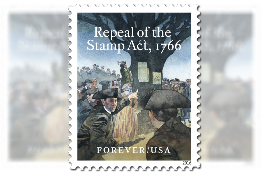 The Repeal the Stamp Act stamp