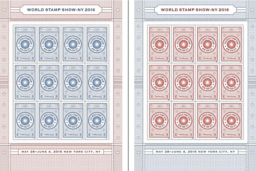 The 2016 World Stamp Show stamps.