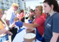 Ice cream treats are distributed at the ceremony.