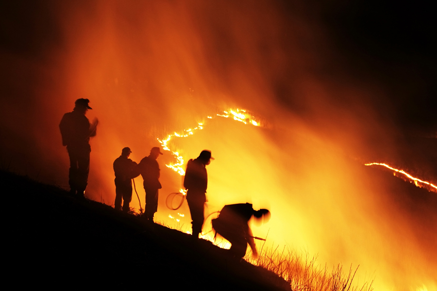Wildfires, which often move and change direction quickly, can be difficult to contain.