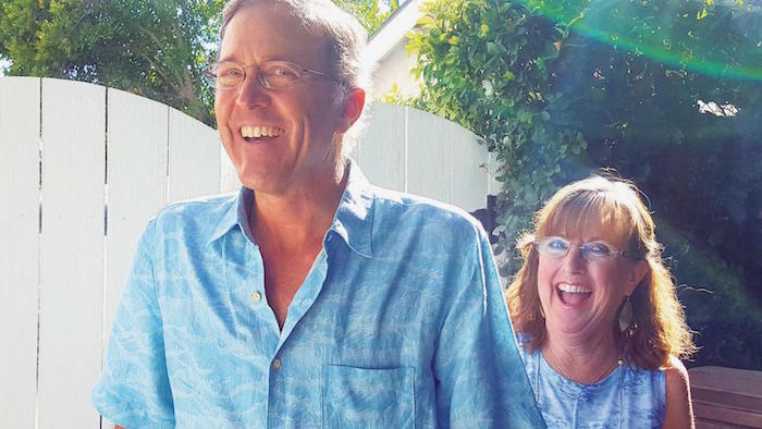 Stan Castagnetto and his wife, Laurel Lee, at his surprise retirement party. Image: The Acorn