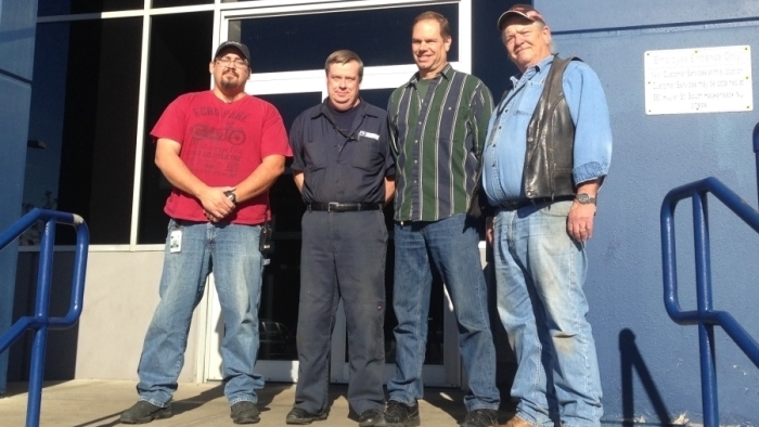 From left, New Jersey Metro Processing and Distribution Center building equipment mechanics Sergio Lamboy, Robert Lambert, Peter Kopf and Paul Schlagenhaft