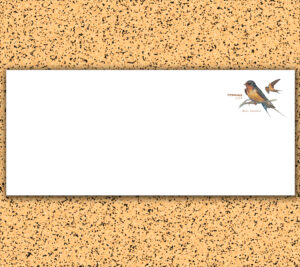 The Barn Swallow stamped envelope will celebrate a familiar backyard bird.