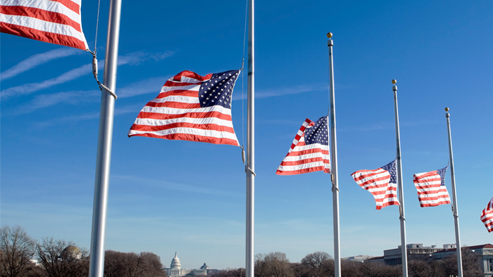 Flags should be flown at half-staff until sunset Sept. 30.