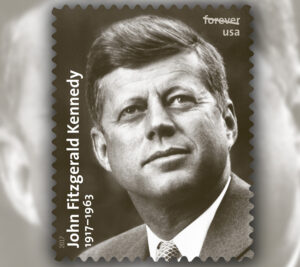 The John Fitzgerald Kennedy stamp will commemorates the 100th anniversary of his birth.
