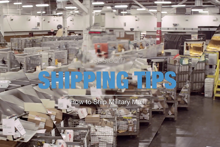 The latest edition in the Postal Service’s “Shipping Tips” series shows customers how to send military mail.