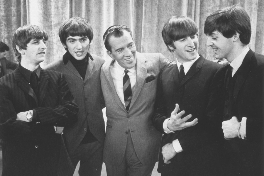 “Letters of Note: Volume II” features notable correspondence from John Lennon, seen here with his Beatles bandmates and Ed Sullivan in 1964. Image: National Portrait Gallery