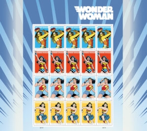 The Wonder Woman stamps sheet
