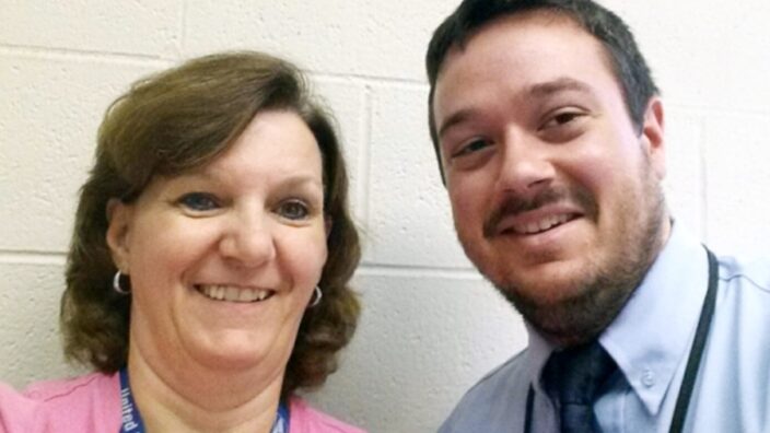 Falconer, NY, Postmaster Barbara Briggs-Webb and Retail Associate Cody Peace