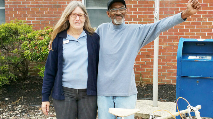 National Park, NJ, Retail Associate Roberta “Bobbi” Swedo recently gave her bicycle to customer Lynn Brown, who needed one to reach his cancer treatment facility.