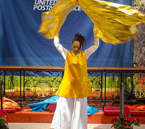 A dancer from Geaux Forth Ministries performs.