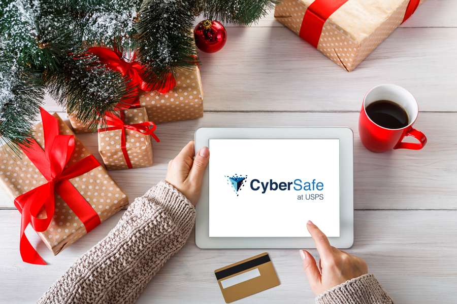 The CyberSafe at USPS Blue site has tips to stay safe when shopping online during the holidays.