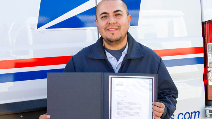 Lomita, CA, Letter Carrier Adrian Gonzalez