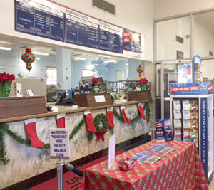 The halls are decked at the Natick, MA, Post Office.