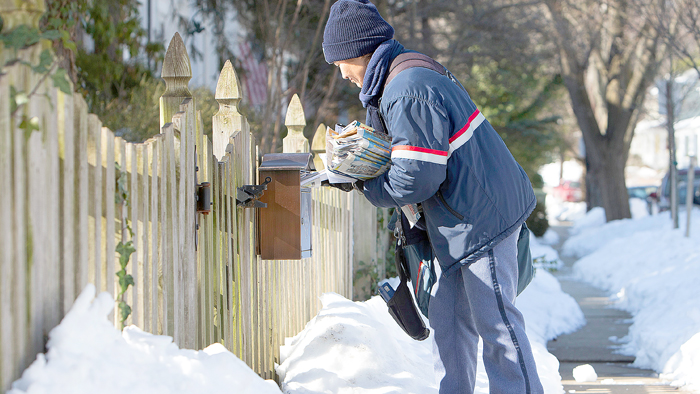 Carrier delivers in winter