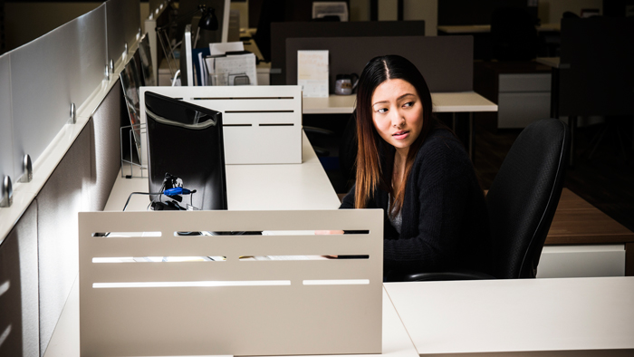 Woman at computer