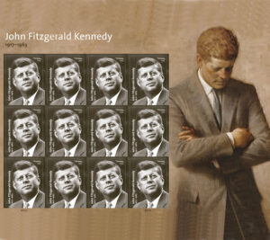 John Fitzgerald Kennedy stamp pane