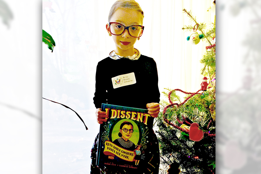 Michele Threefot, dressed as Supreme Court Justice Ruth Bader Ginsburg