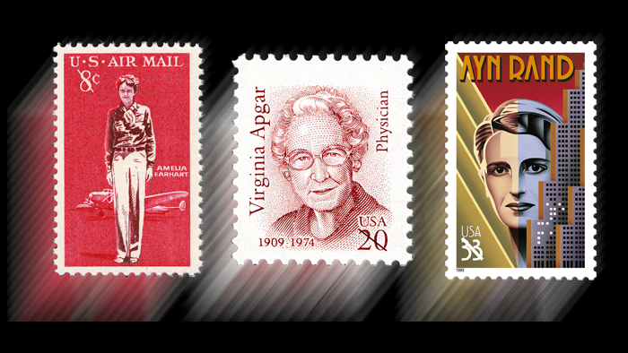 Stamps featuring famous women philatelists