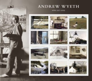 Andrew Wyeth stamp sheet