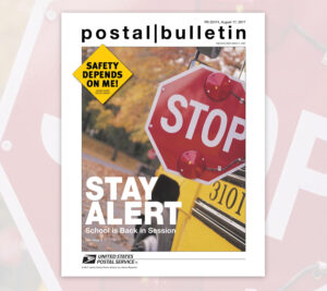 Postal Bulletin cover with 'STOP' sign
