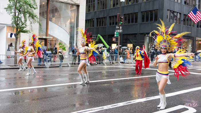 Dancers dancing in the street