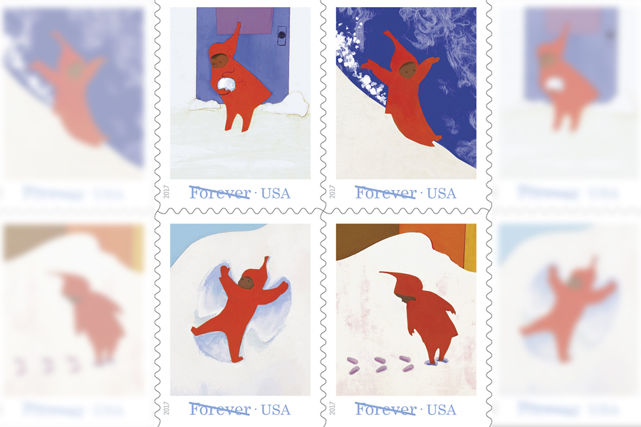 The Snow Day stamps