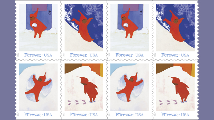 The Snowy Day stamps