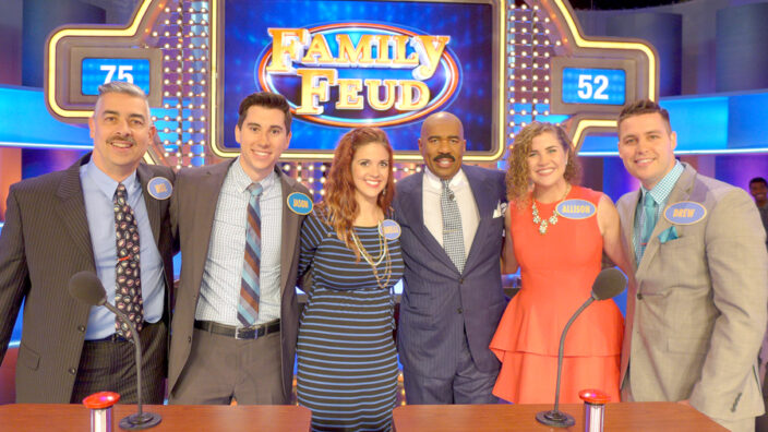 Michael Bulbuk and his family on "Family Feud"