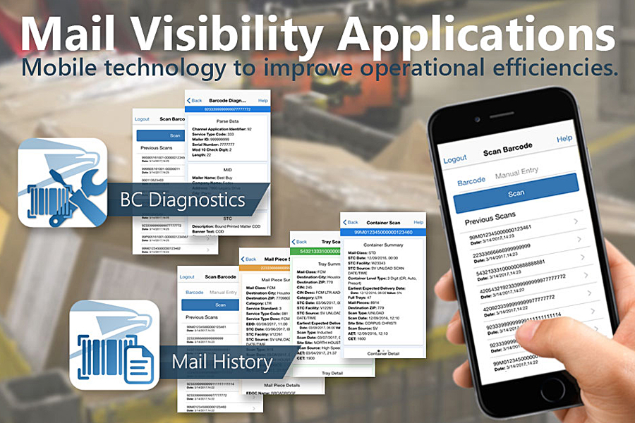 Screenshots of the BC Diagnostics and Mail History applications