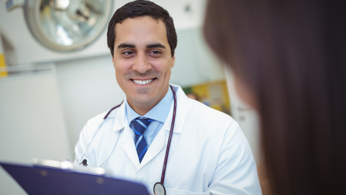 Doctor holding a clipboard