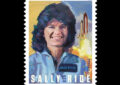 Colorful portrait of Sally Ride