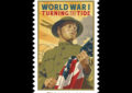 Soldier holding American Flag