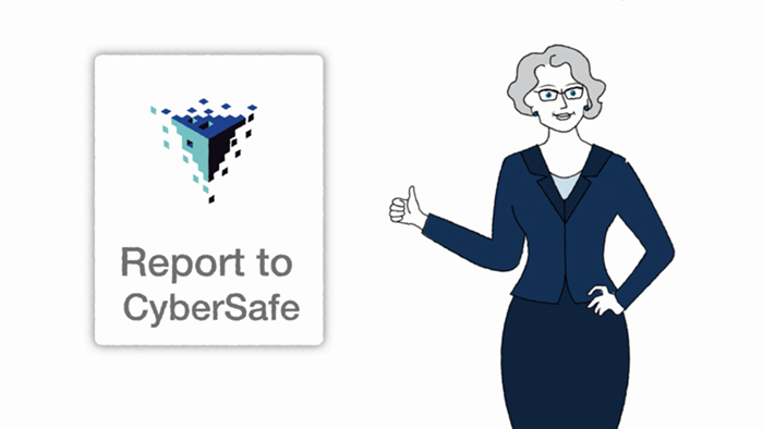 "Report to CyberSafe" icon